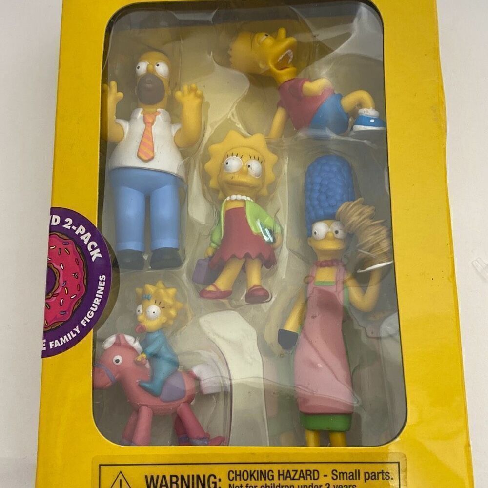 Set of 5 Homer Bart Lisa Maggie Marg‎ PVC Figurines Multicolor OS